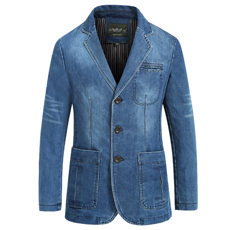 Hot Sale Denim Blazer Men's Spring Autumn Fashion Casual Slim Retro Denim Jacket Multicolor Plus Size Men's Denim Suit Jacket
Hot Sale Denim Blazer Men's Spring Autumn Fashion Casual Slim Retro Denim Jacket Multicolor Plus Size Men's Denim Suit Jacket