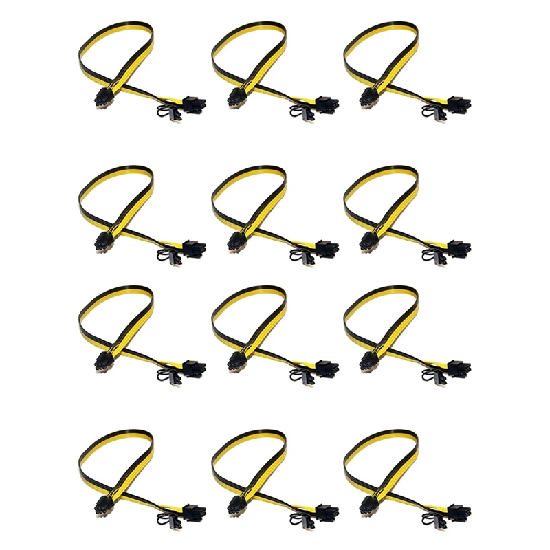 12 Pcs 16AWG 6 Pin PCI-E to 8 Pin (6+2) PCI-E (Male to Male) GPU Power Cable for HP Server(50cm) 
12 Pcs 16AWG 6 Pin PCI-E to 8 Pin (6+2) PCI-E (Male to Male) GPU Power Cable for HP Server(50cm)