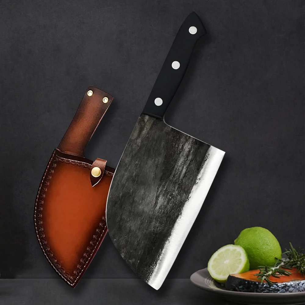 Chef Knife Kitchen Knives Butcher Handmade Forged Chinese Bone Chopper Stainless Steel Sharp Slicer Meat Razor Gift Sheath
Chef Knife Kitchen Knives Butcher Handmade Forged Chinese Bone Chopper Stainless Steel Sharp Slicer Meat Razor Gift Sheath