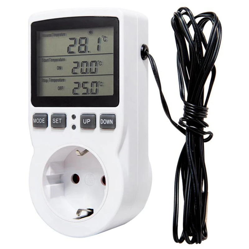 5X Multi-Function Thermostat Temperature Controller Socket Outlet With Timer Switch 16A Heating Cooling Mode EU Plug
5X Multi-Function Thermostat Temperature Controller Socket Outlet With Timer Switch 16A Heating Cooling Mode EU Plug