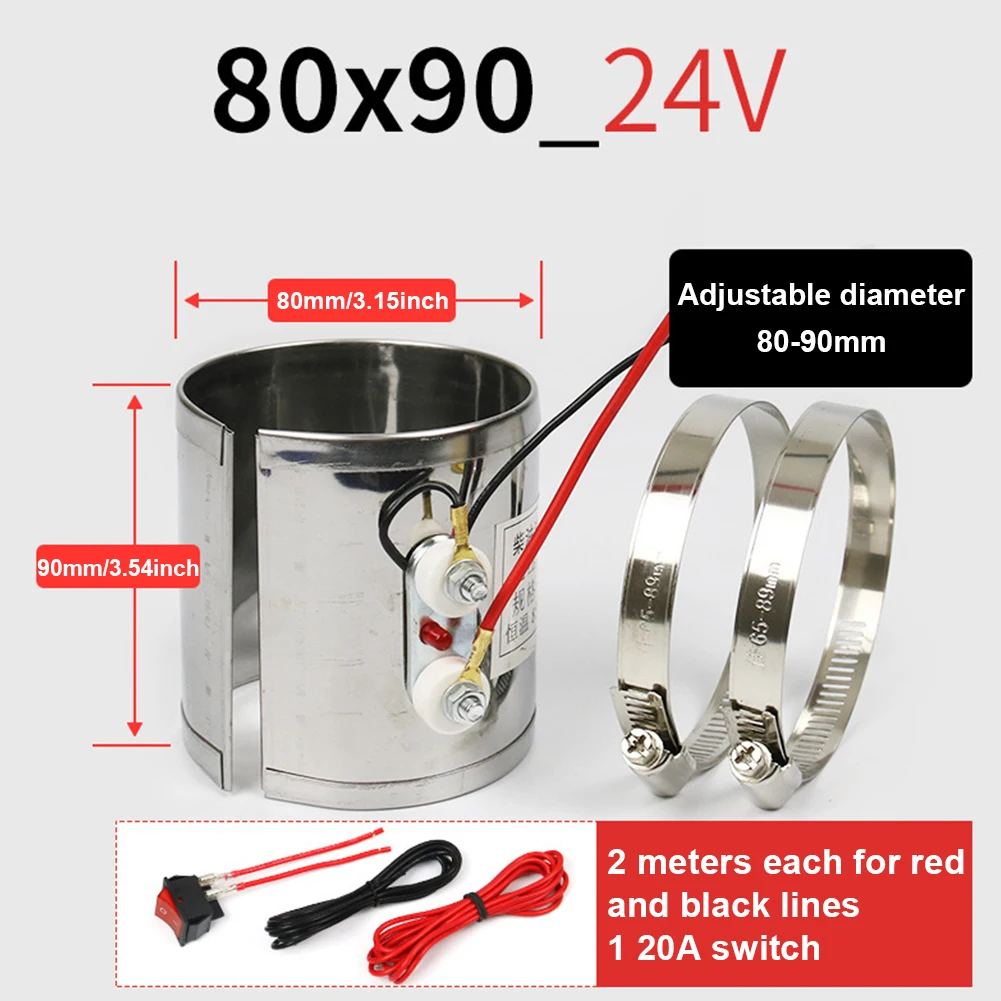 Diesel Filter Heater 12V/24V 120W Constant Temperature Adjustable Size Stainless Steel Electric Heating Ring for Car Truck Boat
Diesel Filter Heater 12V/24V 120W Constant Temperature Adjustable Size Stainless Steel Electric Heating Ring for Car Truck Boat