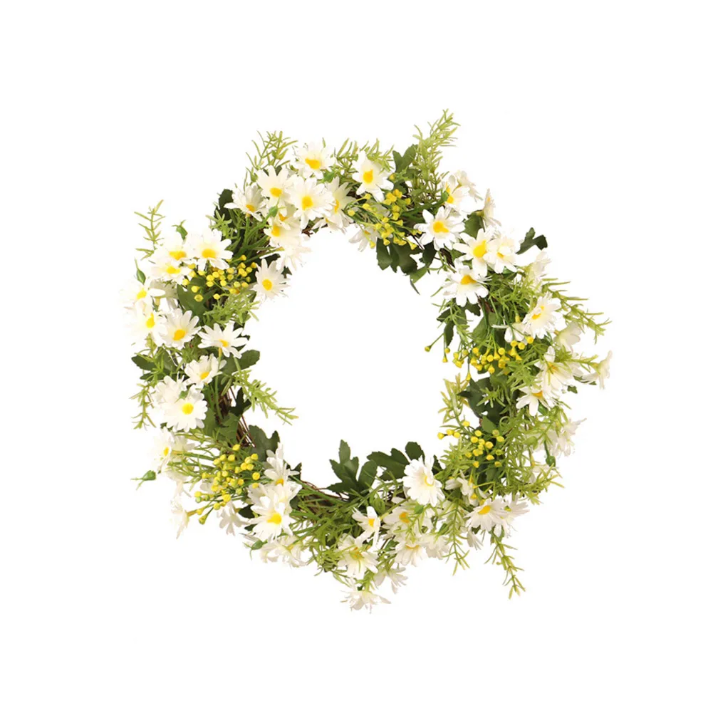 35cm Artificial Daisy Flower Wreath Spring Summer Door Garland Front Door Window Wreath Wedding Hanging Ornament Home Decor
35cm Artificial Daisy Flower Wreath Spring Summer Door Garland Front Door Window Wreath Wedding Hanging Ornament Home Decor