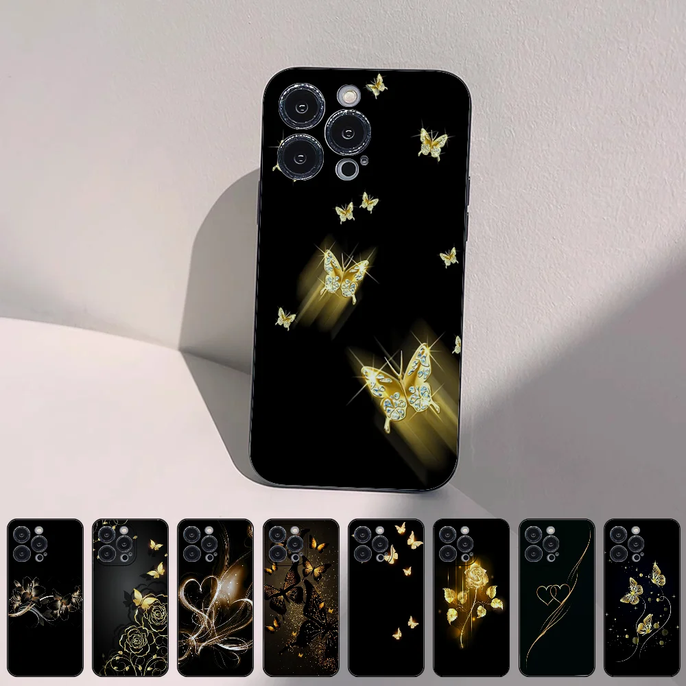 Gold Flower Illustration Butterfly Black For IPhone 14 Plus 13 12 Mini 11 Pro X XS XR Max Silicone Cover Funda Shell
Gold Flower Illustration Butterfly Black For IPhone 14 Plus 13 12 Mini 11 Pro X XS XR Max Silicone Cover Funda Shell
