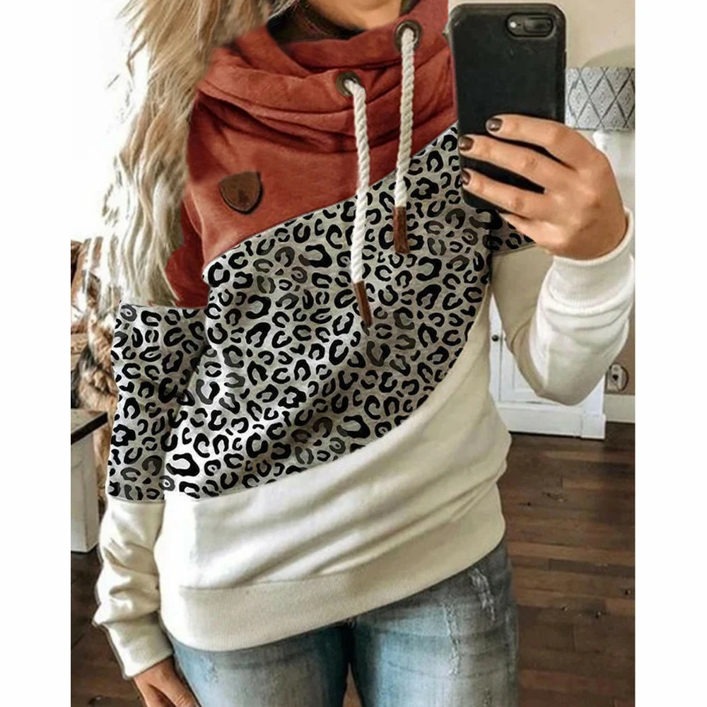 Leopard Spring Fleece Hooded Pullovers Women Autumn Casual Long Sleeve Pocket Hooded Patchwork Sweatshirt 5XL Oversized Jacket
Leopard Spring Fleece Hooded Pullovers Women Autumn Casual Long Sleeve Pocket Hooded Patchwork Sweatshirt 5XL Oversized Jacket