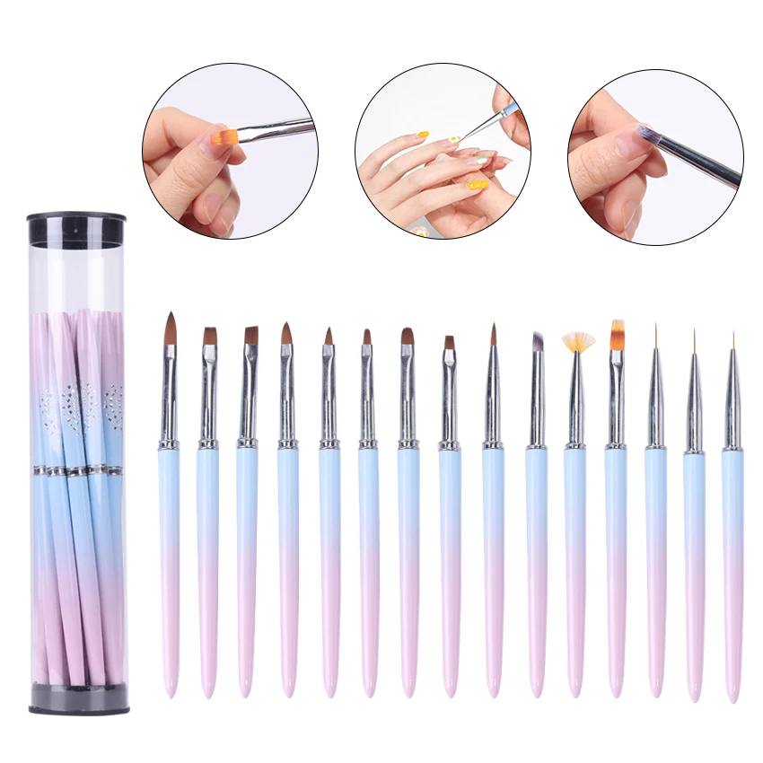 1Box 15PCS Nail Art Brush Perfect Tool For French Painting Flower Design Acrylic Line Drawing And Diy Manicures
1Box 15PCS Nail Art Brush Perfect Tool For French Painting Flower Design Acrylic Line Drawing And Diy Manicures