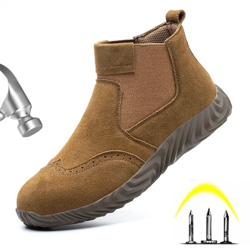 Male Shoes Safety Shoes Men's Working Boots For Men Ankle Boots Anti-Stab Leather Shoes Steel Toe Cap Boots Protective Shoes New
Male Shoes Safety Shoes Men's Working Boots For Men Ankle Boots Anti-Stab Leather Shoes Steel Toe Cap Boots Protective Shoes New