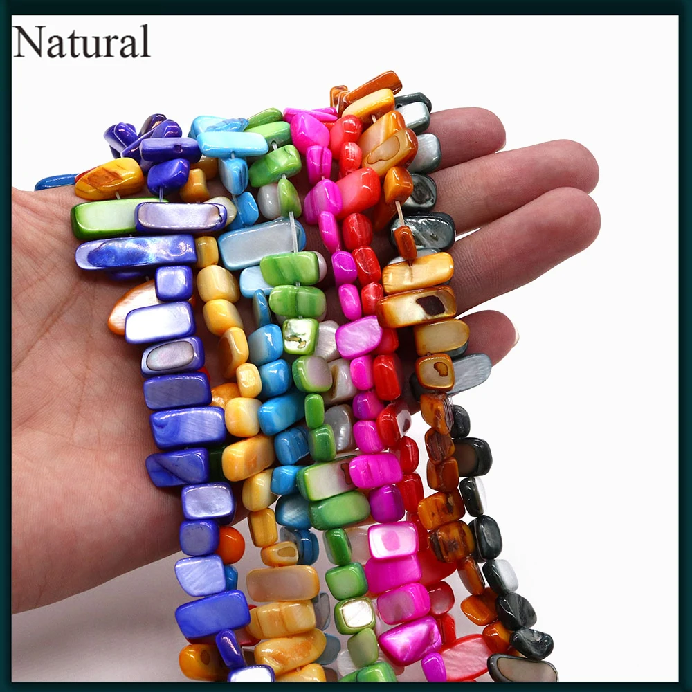 Classic Irregular Rectangular Natural Shell Flat Beads Dyed Spacer Beads Fashion DIY Jewelry Elegant Women's Necklace Bracelet
Classic Irregular Rectangular Natural Shell Flat Beads Dyed Spacer Beads Fashion DIY Jewelry Elegant Women's Necklace Bracelet