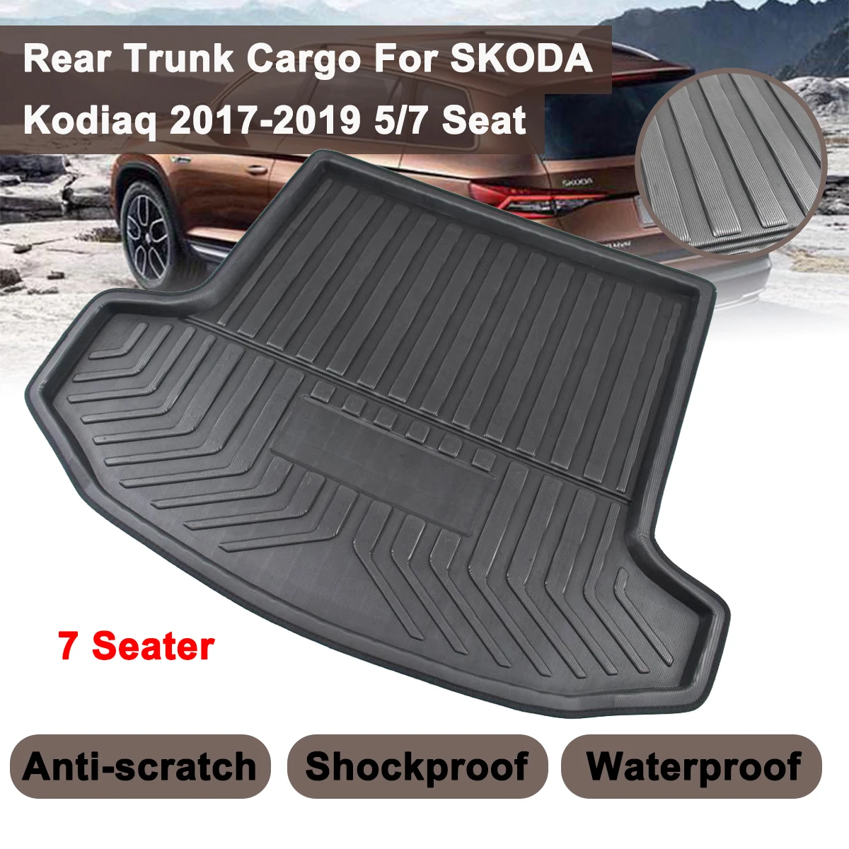 Matt Mat Floor Carpet Kick Pad Car Cargo Liner Boot Tray Rear Trunk Cover For SKODA Kodiaq 5/7 Seat Seater 2017 2018 2019
Matt Mat Floor Carpet Kick Pad Car Cargo Liner Boot Tray Rear Trunk Cover For SKODA Kodiaq 5/7 Seat Seater 2017 2018 2019