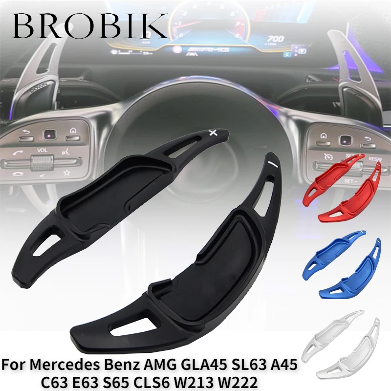 BROBIK Aluminum Car Steering Wheel Shift Paddle Shifter DSG For Mercedes Benz AMG GLA45 SL63 A45 C63 E63 S65 CLS6 W213 W222
BROBIK Aluminum Car Steering Wheel Shift Paddle Shifter DSG For Mercedes Benz AMG GLA45 SL63 A45 C63 E63 S65 CLS6 W213 W222