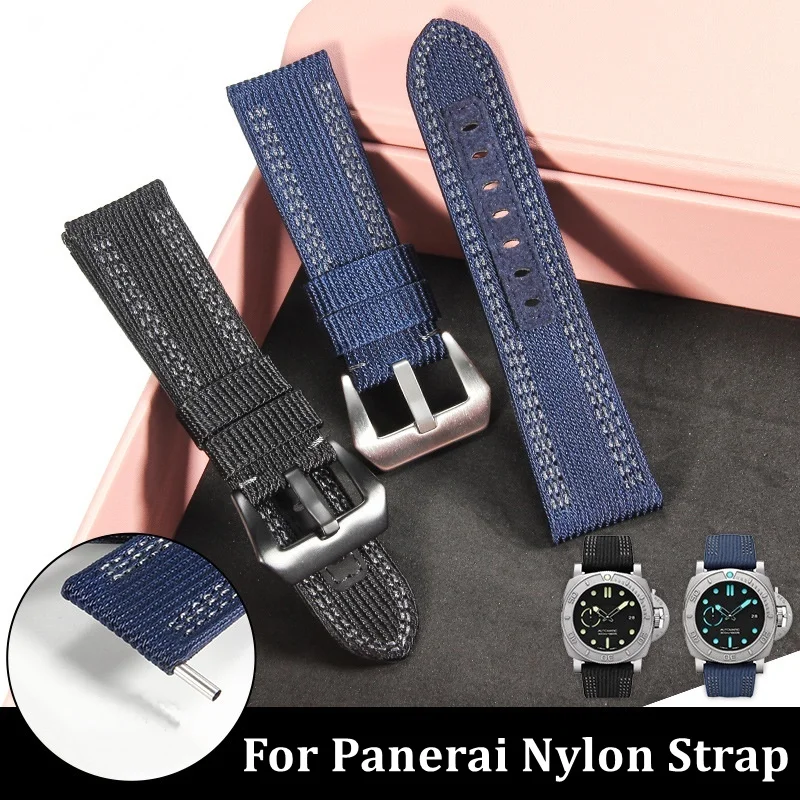 22mm 24mm 26mm Nylon Genuine Leather Watch Strap for Panerai Luminor PAM1122 PAM753 PAM1312 Black Blue Woven Nylon Watch Band
22mm 24mm 26mm Nylon Genuine Leather Watch Strap for Panerai Luminor PAM1122 PAM753 PAM1312 Black Blue Woven Nylon Watch Band