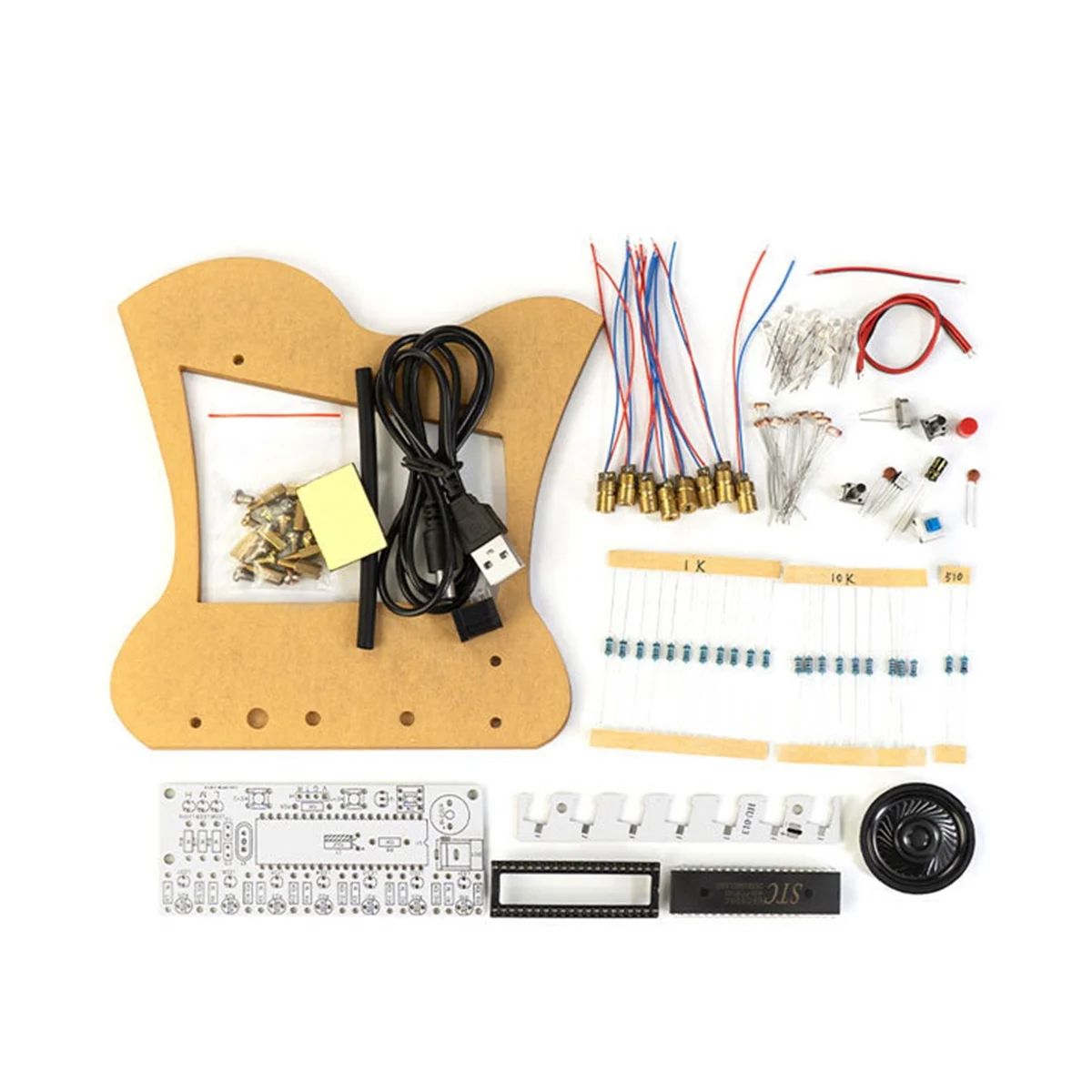 Soldering Practice Kit 7 String Lyre Harp, Electronic Harp Instruments Soldering Projects, DIY Soldering Kits
Soldering Practice Kit 7 String Lyre Harp, Electronic Harp Instruments Soldering Projects, DIY Soldering Kits