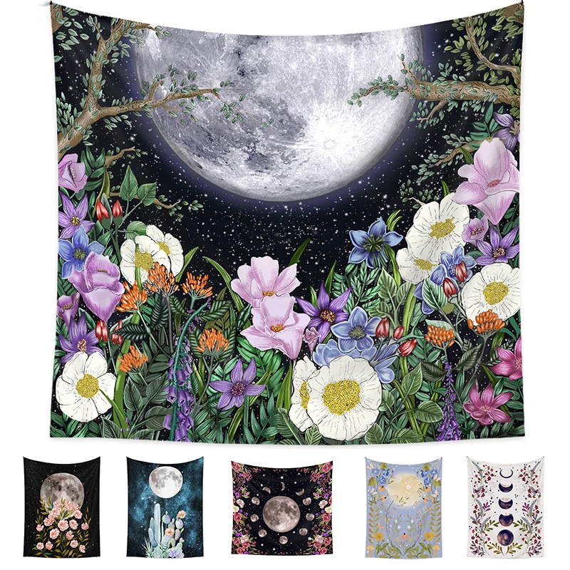 Boho Room Sky Carpet Dorm Tapestries Art Home Decoration Psychedelic Moon Starry Tapestry Flower Wall Hanging Decor Blankets
Boho Room Sky Carpet Dorm Tapestries Art Home Decoration Psychedelic Moon Starry Tapestry Flower Wall Hanging Decor Blankets