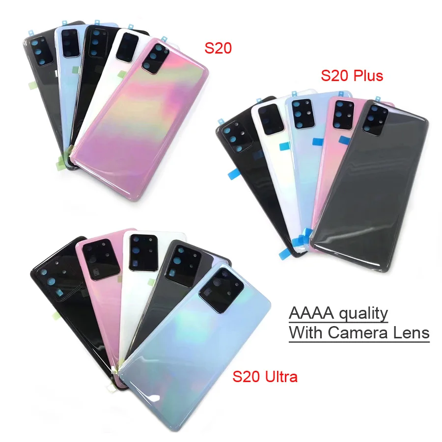 

For Samsung Galaxy S20 G980 Back Battery Cover S20 Plus S20+ G985 Rear Panel Door S20 Ultra S20U G988 Housing Case + Camera Lens