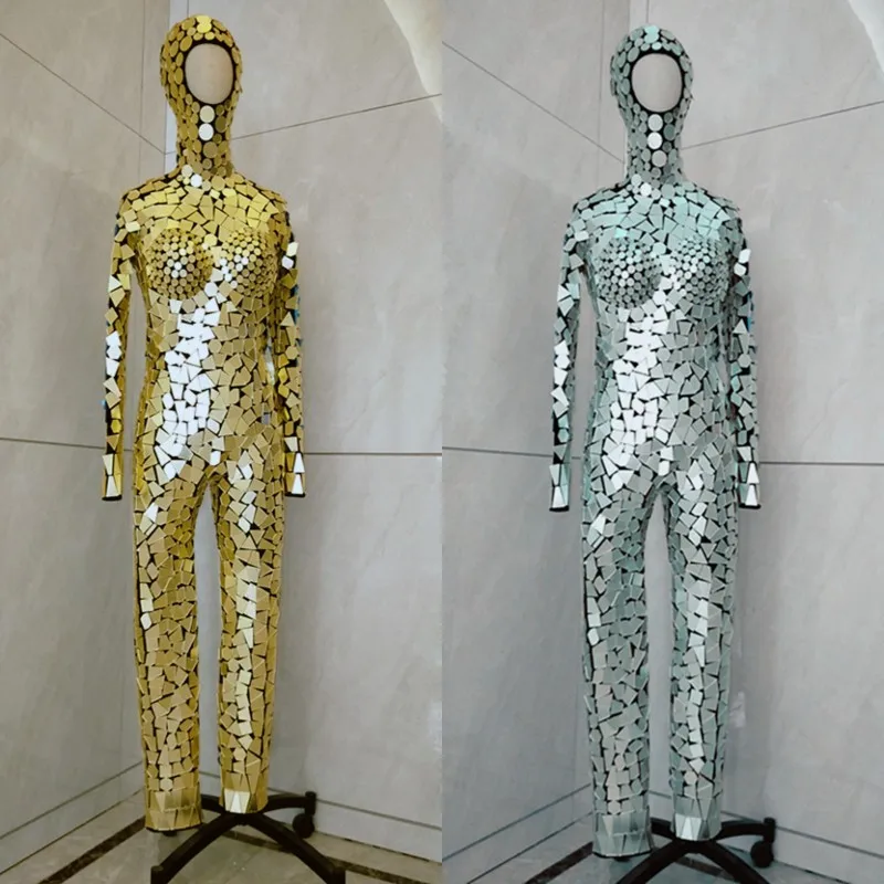 New Mirror Jumpsuit Women Long Sleeves Hooded Sequins Bodysuit Stage Performance Outfit Gogo Costume Festival Clothing XS3876
New Mirror Jumpsuit Women Long Sleeves Hooded Sequins Bodysuit Stage Performance Outfit Gogo Costume Festival Clothing XS3876