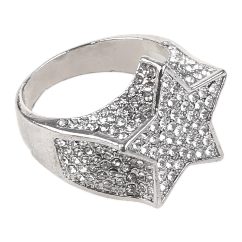White Rhinestone Ring Zircon Star Engagement Ring for Men Women Wedding Party Jewelry
White Rhinestone Ring Zircon Star Engagement Ring for Men Women Wedding Party Jewelry