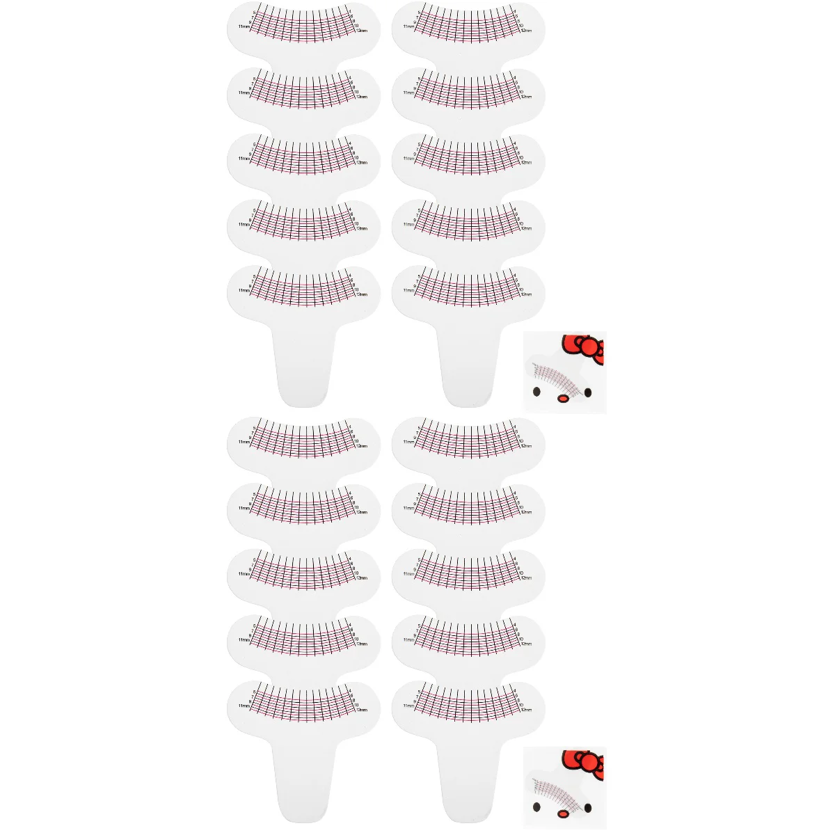 20 Eyelash Ruler Lash Measuring Tool Eyelashes Length Degree Ruler 
20 Eyelash Ruler Lash Measuring Tool Eyelashes Length Degree Ruler