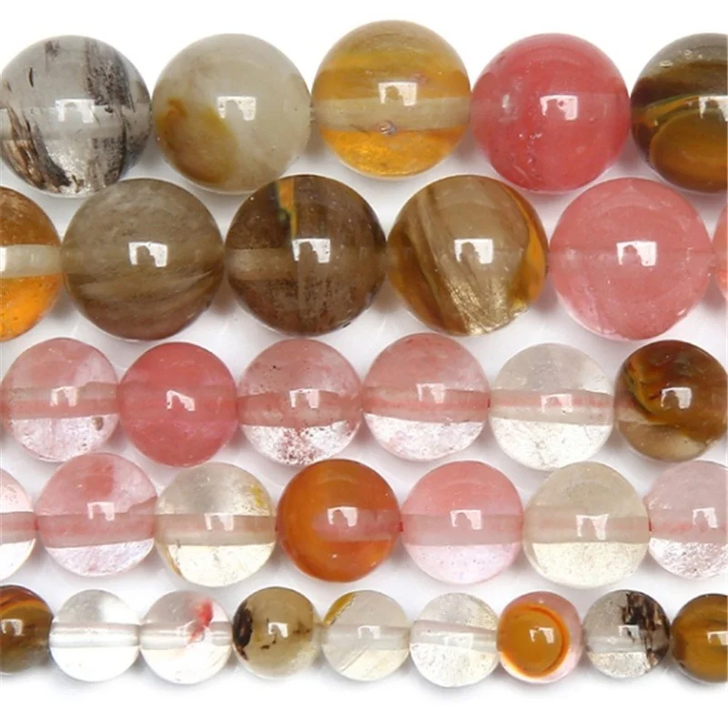 Colorful Cherry Quartz Loose Beads Natural Gemstone Smooth Round for Jewelry Making
Colorful Cherry Quartz Loose Beads Natural Gemstone Smooth Round for Jewelry Making