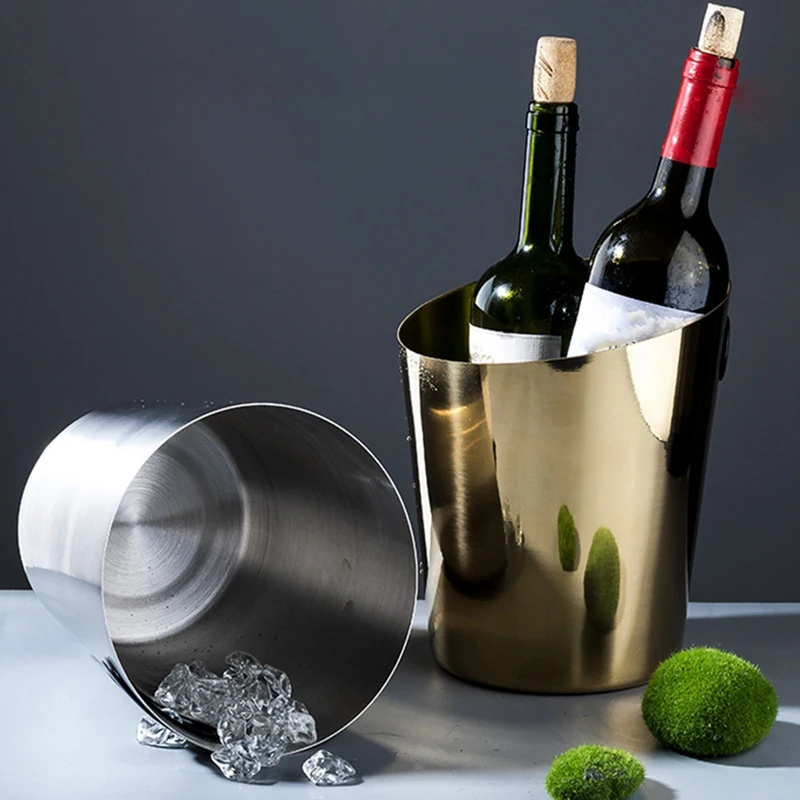 Ведро для шампанского из нержавеющей стали, бытовое ведро для пива, бара, KTV, коммерческое ведро для льда, ведро для вина и вина
Ведро для шампанского из нержавеющей стали, бытовое ведро для пива, бара, KTV, коммерческое ведро для льда, ведро для вина и вина