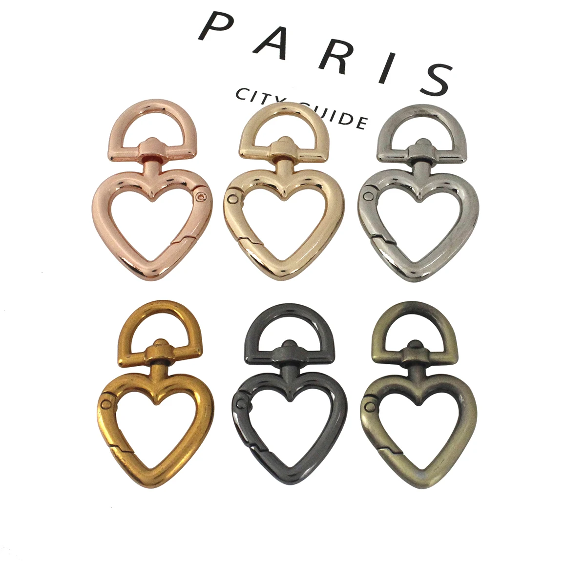 10pcs Metal Heart Shape Swivel Trigger Snap Hook Bag Charm Ornaments Clasps Spring Gate Clips Leather Craft Bag Belt Strap
10pcs Metal Heart Shape Swivel Trigger Snap Hook Bag Charm Ornaments Clasps Spring Gate Clips Leather Craft Bag Belt Strap