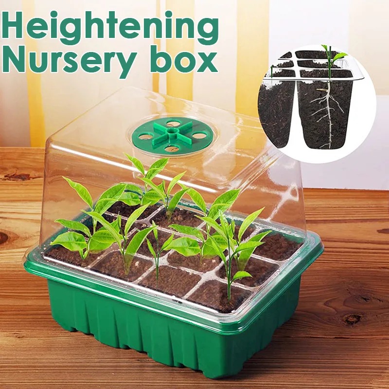 Highter 12 Cell Seeding Trays Seed Starter Kits Humidity Domes Cover Indoor Gardening Plant Germination Nursery Pots
Highter 12 Cell Seeding Trays Seed Starter Kits Humidity Domes Cover Indoor Gardening Plant Germination Nursery Pots