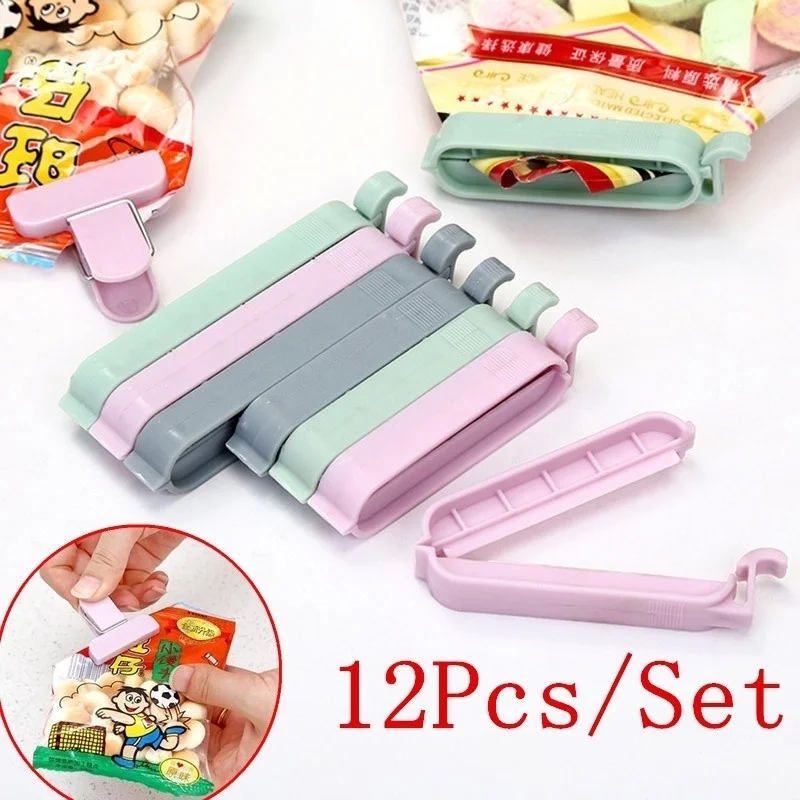 12Pcs/set Bag Plastic Clips Househould Snack Storage Bag Sealer Kitchen Mini Vacuum Sealer Clamp Food Clip Bag Seal Tool
12Pcs/set Bag Plastic Clips Househould Snack Storage Bag Sealer Kitchen Mini Vacuum Sealer Clamp Food Clip Bag Seal Tool