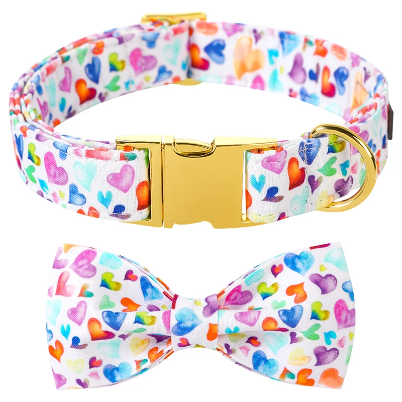 Unique Style Paws Engraved Heart Dog Collar with Bow Colorful Valentine Pet Collar Flower Dog Collar Large Medium Small Dog
Unique Style Paws Engraved Heart Dog Collar with Bow Colorful Valentine Pet Collar Flower Dog Collar Large Medium Small Dog