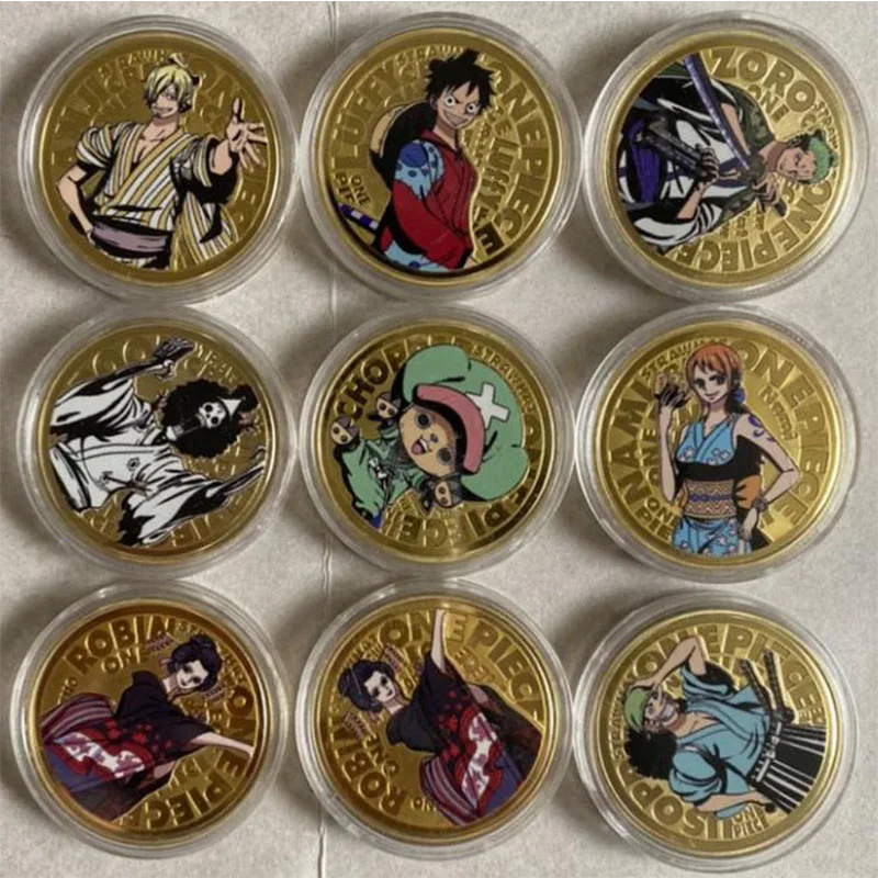 Anime ONE PIECE Rare Metal Refractive Coins Luffy Nami Sanji Usopp Toys for boys Collectible Coins Christmas Birthday Gifts
Anime ONE PIECE Rare Metal Refractive Coins Luffy Nami Sanji Usopp Toys for boys Collectible Coins Christmas Birthday Gifts