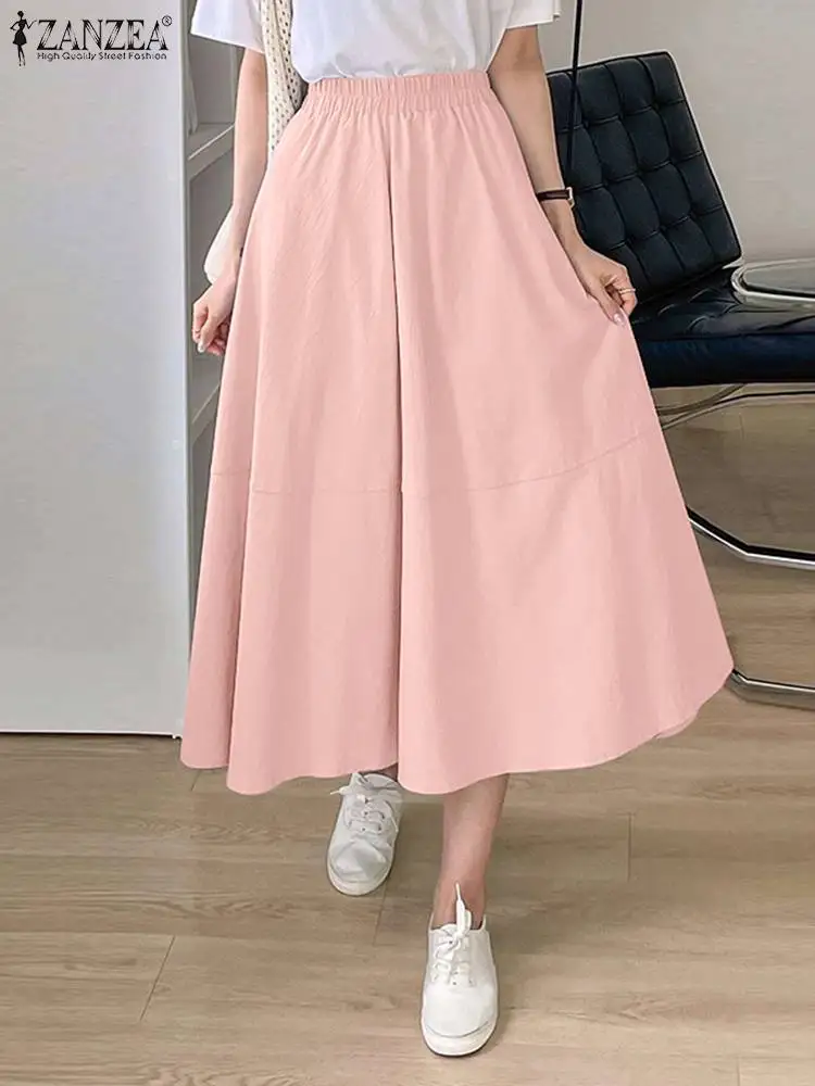 ZANZEA Casual Loose Umbrella Skirt Oversize Fashion Maxi Skirts Elastic High Waist Pleated Long Jupes Women Summer Soild Faldas
ZANZEA Casual Loose Umbrella Skirt Oversize Fashion Maxi Skirts Elastic High Waist Pleated Long Jupes Women Summer Soild Faldas
