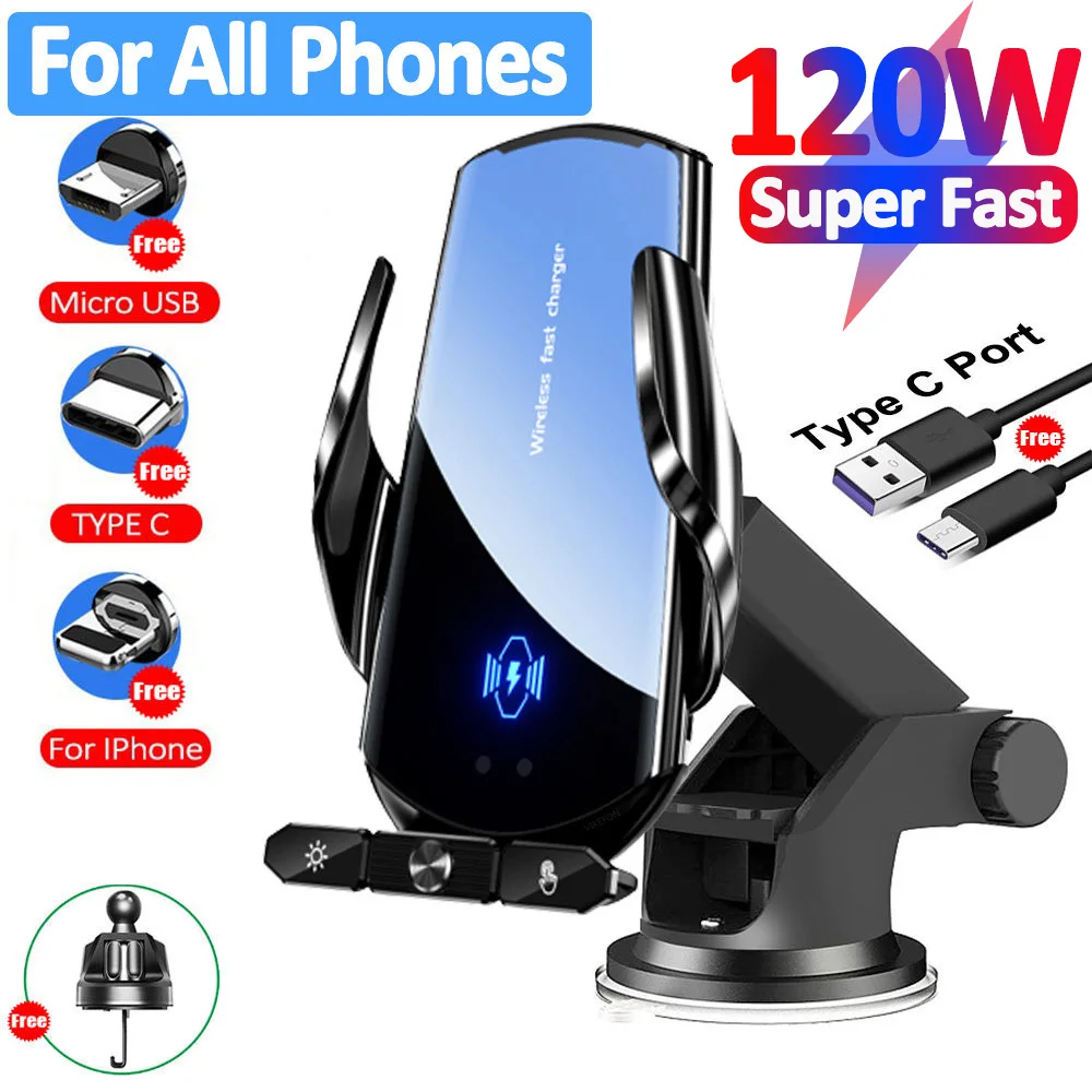 120W Car Wireless Charger Magnetic QI Fast Charging Station Air Vent Stand Phone Holder For iPhone14 13 8 Pro Max / Xiaomi 
120W Car Wireless Charger Magnetic QI Fast Charging Station Air Vent Stand Phone Holder For iPhone14 13 8 Pro Max / Xiaomi