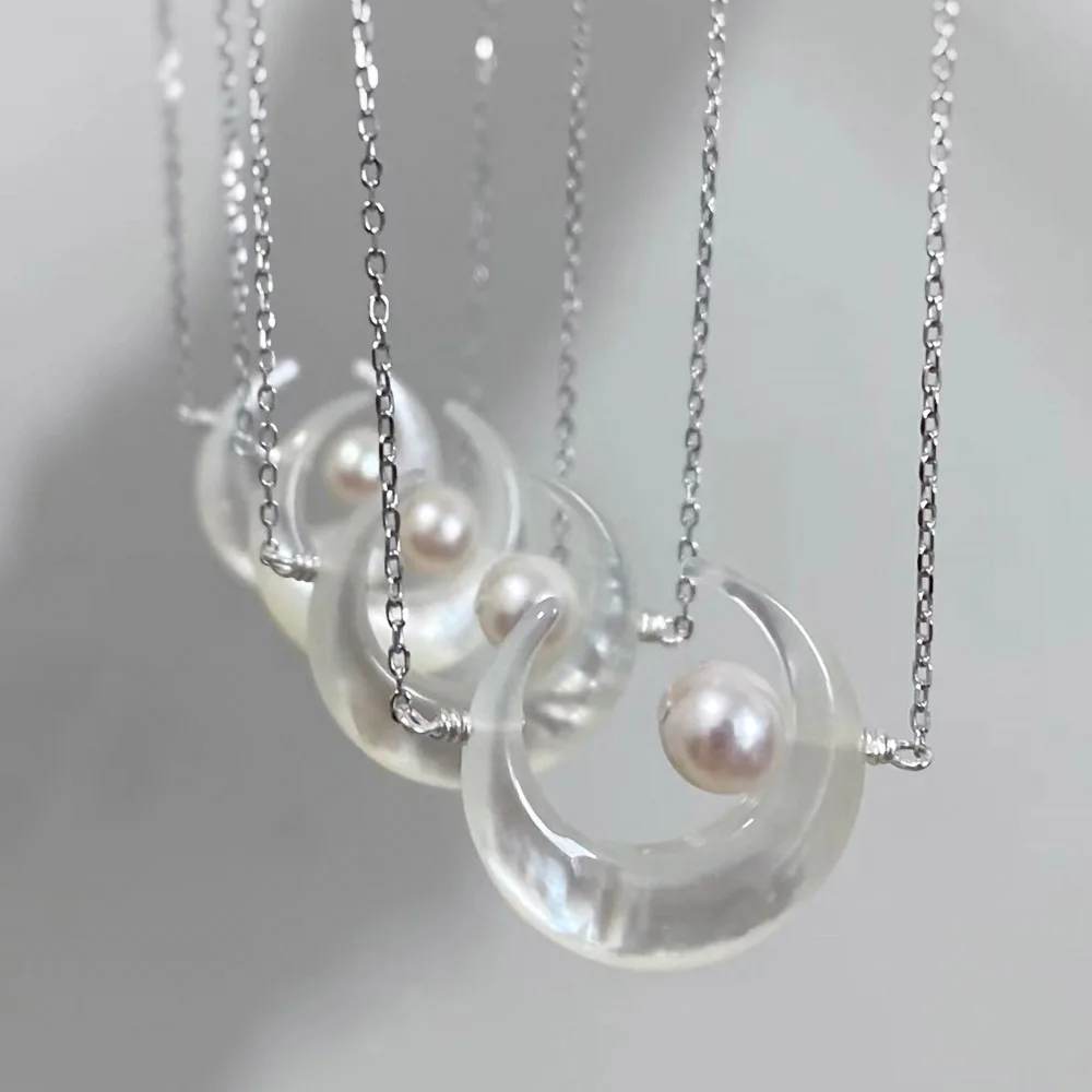 Shell Moon Pendant Necklaces for Women Freshwater Pearl Necklace Female Silver 925 Chains Choker Original Design Luxury Jewelry
Shell Moon Pendant Necklaces for Women Freshwater Pearl Necklace Female Silver 925 Chains Choker Original Design Luxury Jewelry