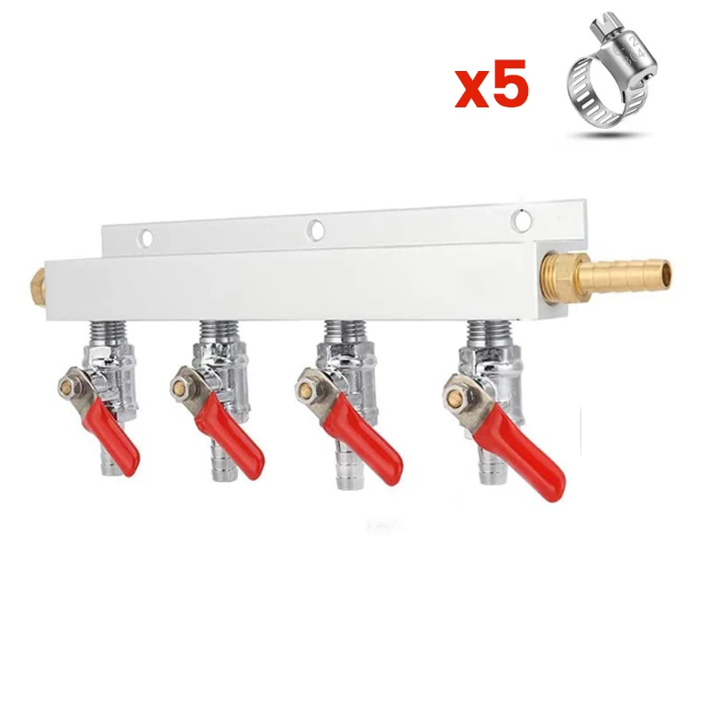 Home Brewing Gas Manifold Beer Gas Distributor 2way/3way/4way Co2 Manifold Splitter 5/16" Barb Fittings
Home Brewing Gas Manifold Beer Gas Distributor 2way/3way/4way Co2 Manifold Splitter 5/16" Barb Fittings