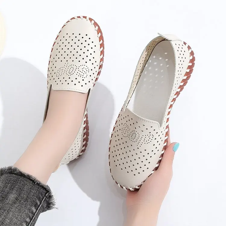 Summer Women Fashion Casual Shoes Leather Slip-on Flats Loafers Ladies Designer Sneakers Hollow Out Breathable Women's Moccasins
Summer Women Fashion Casual Shoes Leather Slip-on Flats Loafers Ladies Designer Sneakers Hollow Out Breathable Women's Moccasins