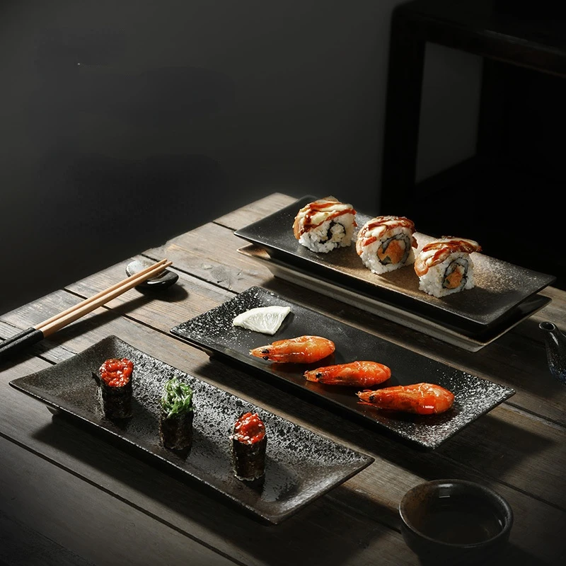 Japanese-style sushi rectangular dish home retro creative snack dish dish dish dish Japanese food snack dish
Japanese-style sushi rectangular dish home retro creative snack dish dish dish dish Japanese food snack dish