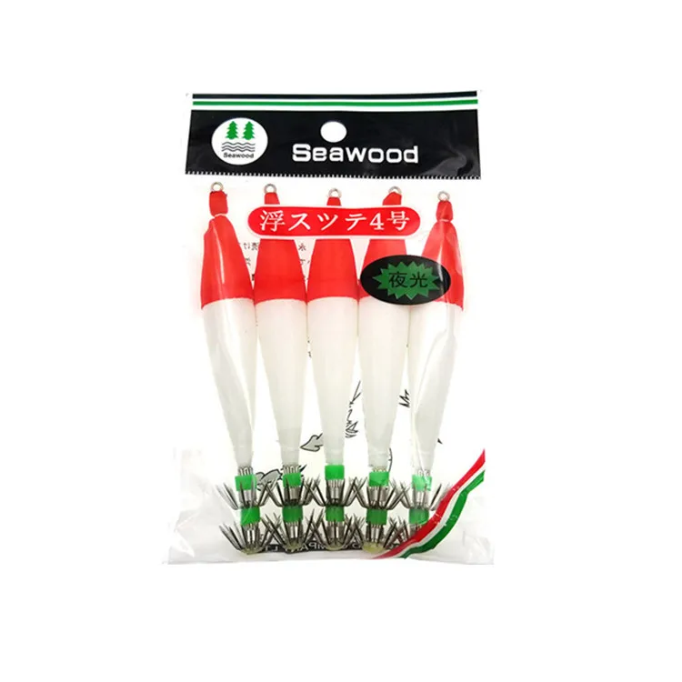 Red head and white body cloth roll squid hook sea fishing luminous wrapped cloth squid needle octopus hook red and white lure
Red head and white body cloth roll squid hook sea fishing luminous wrapped cloth squid needle octopus hook red and white lure