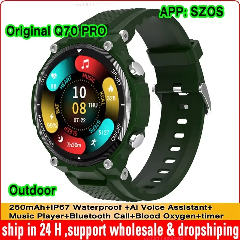 Original Q70 Pro Watch Men Answer Bluetooth Call Voice Assistant Ip67 Waterproof Fitness Timer Smartwatch
Original Q70 Pro Watch Men Answer Bluetooth Call Voice Assistant Ip67 Waterproof Fitness Timer Smartwatch