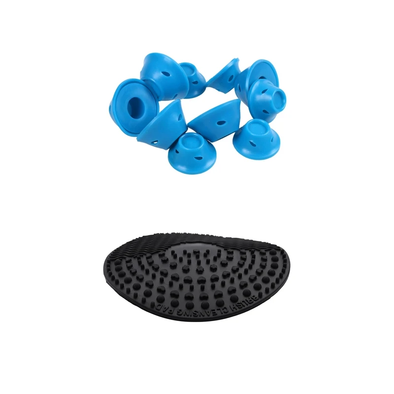 10 Pcs Soft Rubber Magic Hair Care Rollers Silicone Hair Curler & 1 Pcs Silicone Makeup Brush Cleansing Pad
10 Pcs Soft Rubber Magic Hair Care Rollers Silicone Hair Curler & 1 Pcs Silicone Makeup Brush Cleansing Pad