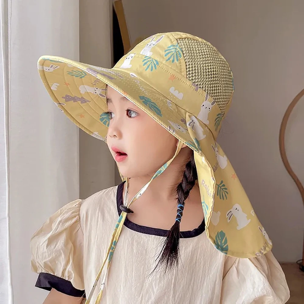 Baby Hats Summer Big Brim Outdoor Beach Kids Cap Rabbit Print Sunshade Toddler Cap Breathable Neck Sun Protection Baby Sun Hat
Baby Hats Summer Big Brim Outdoor Beach Kids Cap Rabbit Print Sunshade Toddler Cap Breathable Neck Sun Protection Baby Sun Hat