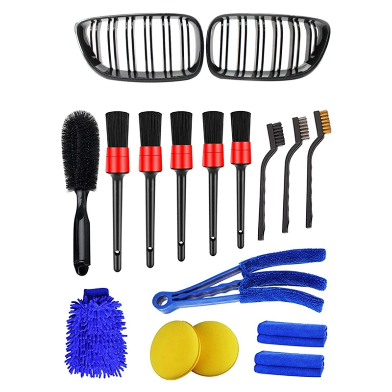 2Pcs Front Bumper Dual Line Grill For-BMW 2 Series F22 F87 M2 2014+ With 15PCS Detailing Brush Set,Wheel Tire Brush Kit
2Pcs Front Bumper Dual Line Grill For-BMW 2 Series F22 F87 M2 2014+ With 15PCS Detailing Brush Set,Wheel Tire Brush Kit