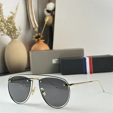 Brand Design Oval Fashion Sunglasses Hollow Lens Men‘s and Women’s Sun Large Glasses Frame Anti-reflection Gafas Original box