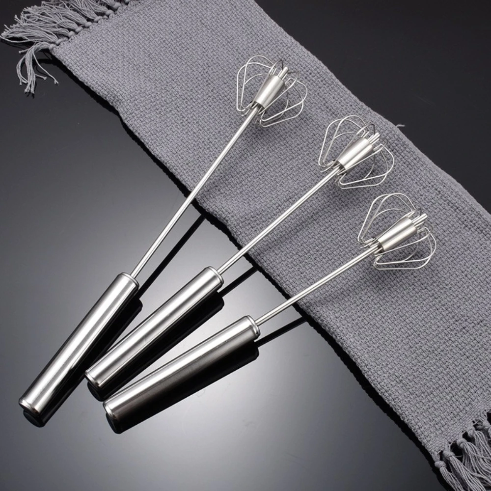Semi-Automatic Egg Beater 304 Stainless Steel Egg Whisk Portable Manual Hand Mixer Self Turning Egg Stirrer Kitchen Egg Tools
Semi-Automatic Egg Beater 304 Stainless Steel Egg Whisk Portable Manual Hand Mixer Self Turning Egg Stirrer Kitchen Egg Tools