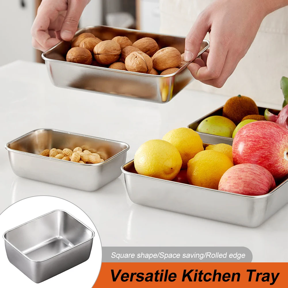 6PCS Stainless Steel Refrigerator Food Storage Box Rectangular Storage Tray With Lid Kitchen Deep Storage Pan Home Organization
6PCS Stainless Steel Refrigerator Food Storage Box Rectangular Storage Tray With Lid Kitchen Deep Storage Pan Home Organization