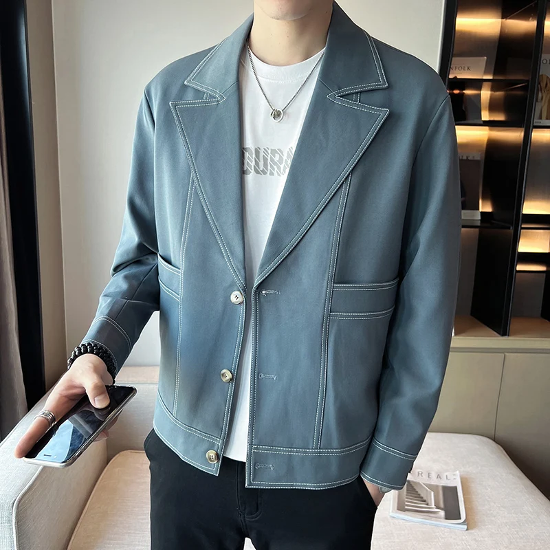 Men Suit Spring Casual Coat Jacket Blazer Men Clothing Trendy 3 Button Single Breasted New Young Fashion Hansome Black Suit
Men Suit Spring Casual Coat Jacket Blazer Men Clothing Trendy 3 Button Single Breasted New Young Fashion Hansome Black Suit