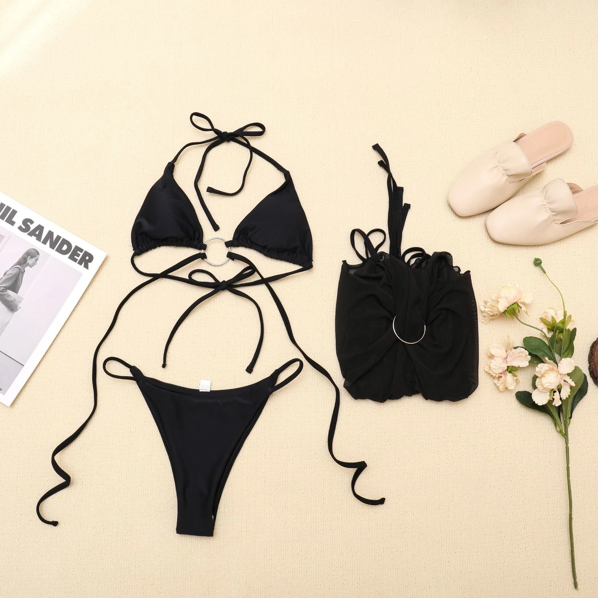 3Pcs Sexy Ladies Split Swimwear Sets Women Swimsuit Bikini With Gauze Shawl Panties See-through Mesh Cover Beach Bikinis Set
3Pcs Sexy Ladies Split Swimwear Sets Women Swimsuit Bikini With Gauze Shawl Panties See-through Mesh Cover Beach Bikinis Set