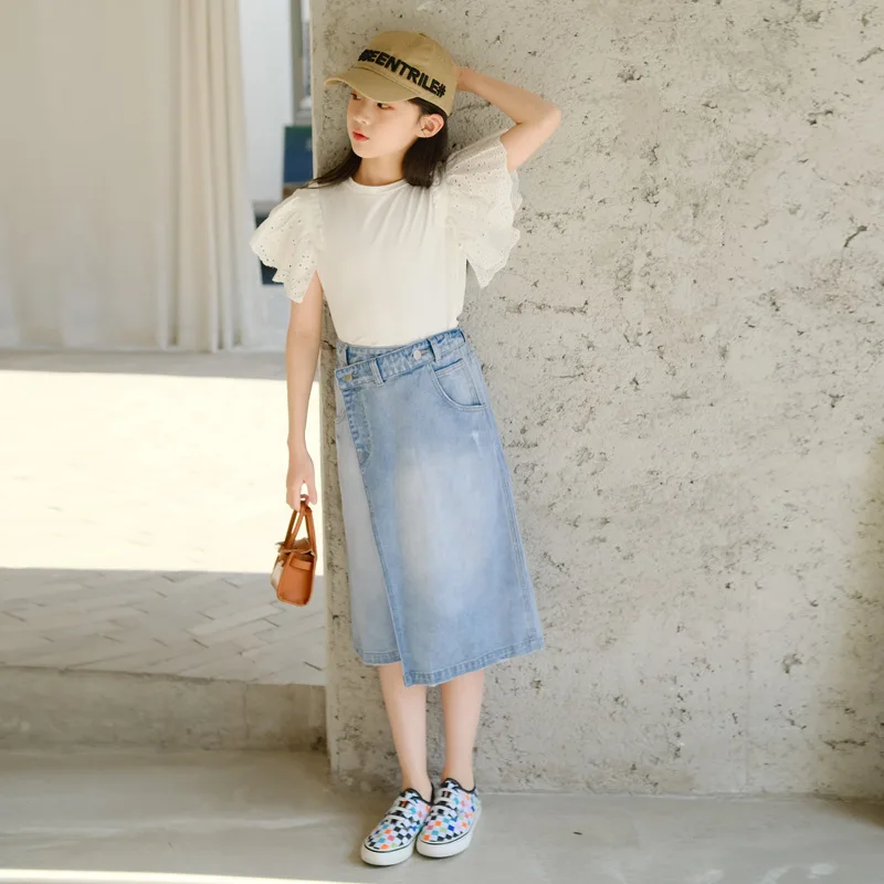 Retro Designs Elegant Denim Skirt For Teenager Children Girls Aesthetic Pattern Jeans Skirt 11 12 13 14 15 16 Years Long Skirt
Retro Designs Elegant Denim Skirt For Teenager Children Girls Aesthetic Pattern Jeans Skirt 11 12 13 14 15 16 Years Long Skirt