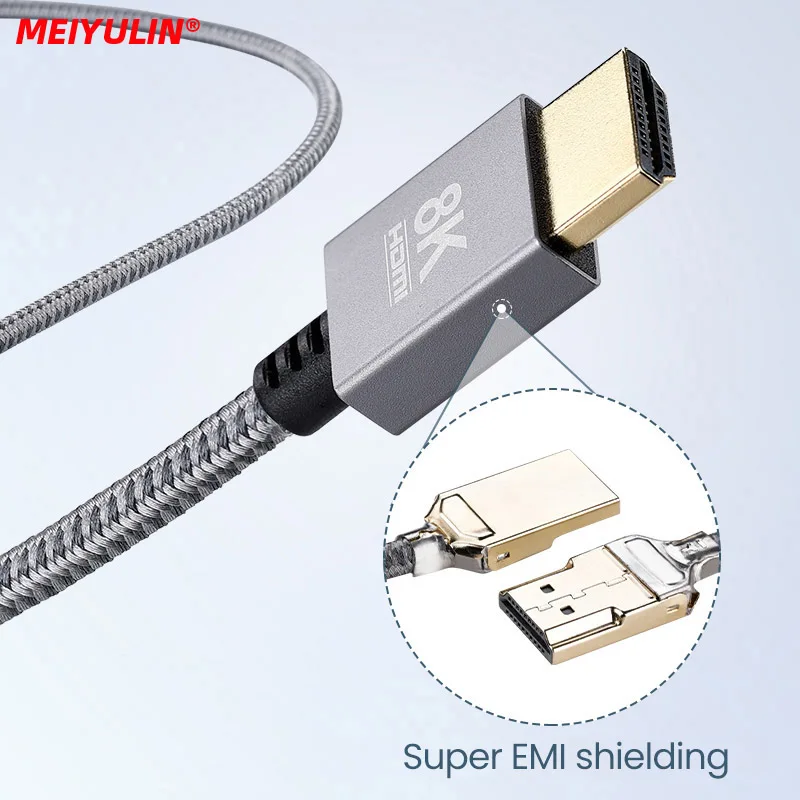 HDMI 2.1 Cable Ultra High-Speed 8K/60Hz 4K/120Hz HDMI Splitter Cable eARC Vision 48Gbps HDR For HD TV Laptop Projector PS4 PS5
HDMI 2.1 Cable Ultra High-Speed 8K/60Hz 4K/120Hz HDMI Splitter Cable eARC Vision 48Gbps HDR For HD TV Laptop Projector PS4 PS5