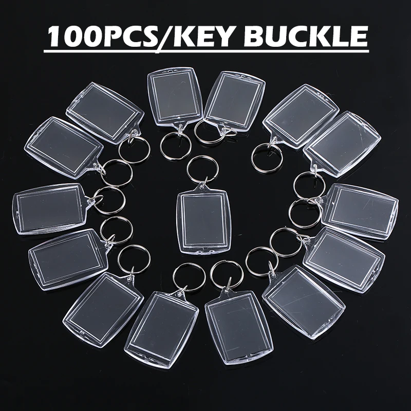 100Pcs Acrylic DIY Keychain Rectangle Transparent Blank Insert Photo Picture Frame Keyring Birthday Gift Jewelry Accessories
100Pcs Acrylic DIY Keychain Rectangle Transparent Blank Insert Photo Picture Frame Keyring Birthday Gift Jewelry Accessories