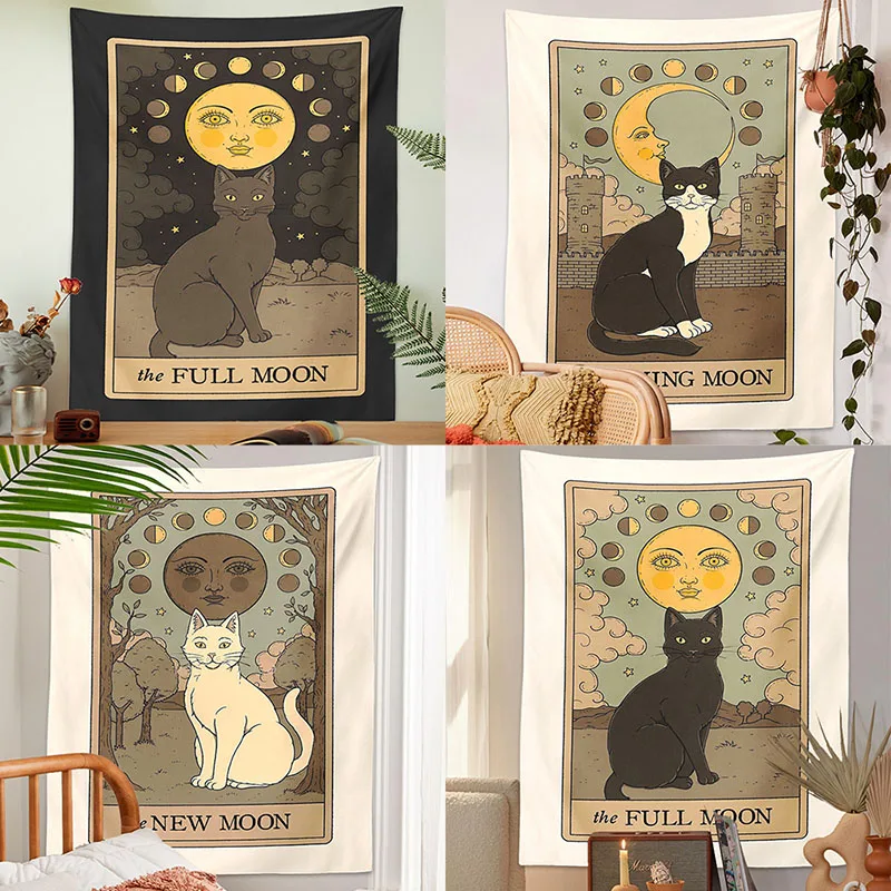 Tarocchi CatTapestryWall Hanging Boho Witchcraft Tapestry full moon Decoration galaxation Beach Mat Sun Moon Wall Art Home Decor
Tarocchi CatTapestryWall Hanging Boho Witchcraft Tapestry full moon Decoration galaxation Beach Mat Sun Moon Wall Art Home Decor