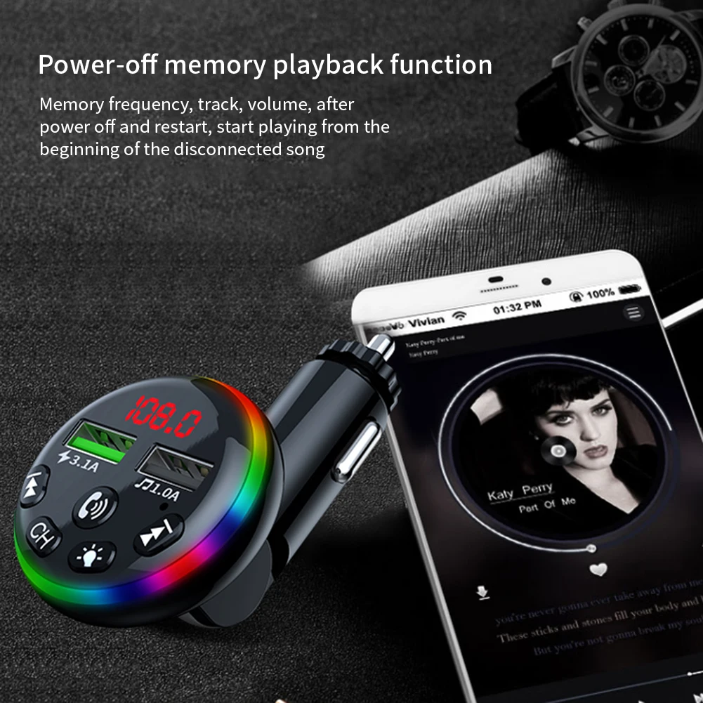 FM Transmitter 10M 5V/3.1A 87.5-108Mhz Car Bluetooth 2022 Durable High Quality Hot Sale USB/TF Card/BT Function
FM Transmitter 10M 5V/3.1A 87.5-108Mhz Car Bluetooth 2022 Durable High Quality Hot Sale USB/TF Card/BT Function