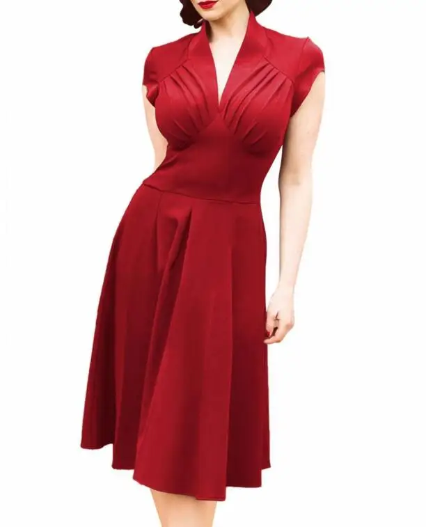 Женское платье-карандаш с коротким рукавом и V-образным вырезом 
Женское платье-карандаш с коротким рукавом и V-образным вырезом