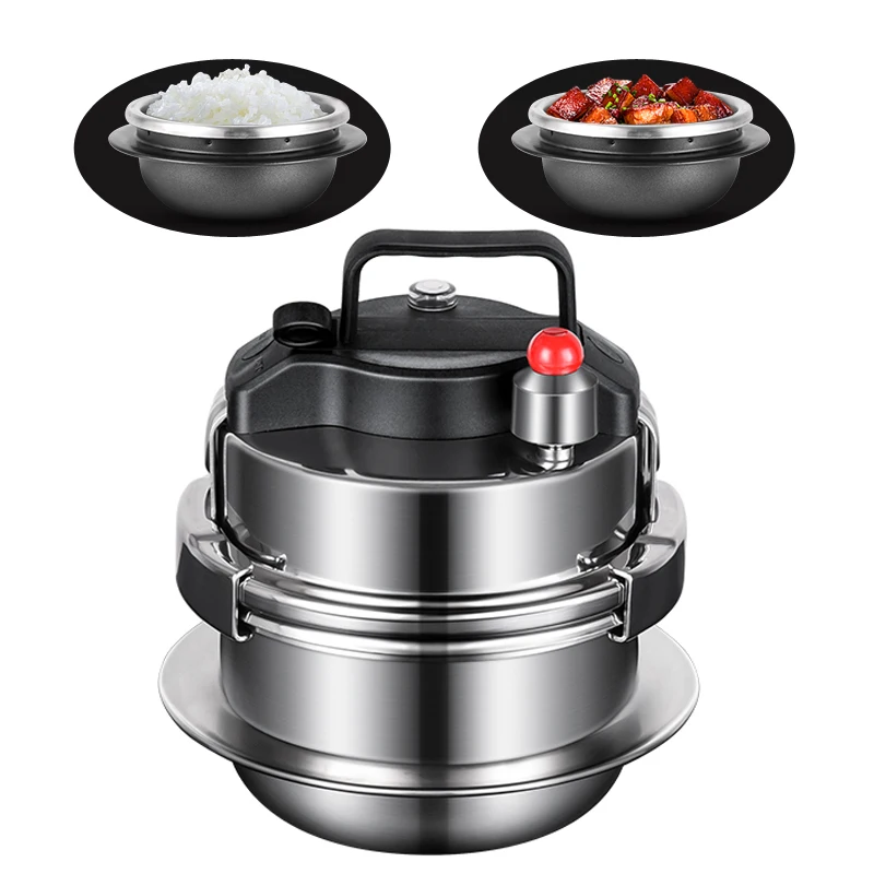 Gas Induction Cooker Universal Mini Stainless Steel Pressure Cooker Pot Soup and Rice Multifunctional Household Stew Pot
Gas Induction Cooker Universal Mini Stainless Steel Pressure Cooker Pot Soup and Rice Multifunctional Household Stew Pot